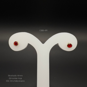 Broquel bicelado 4mm rojo